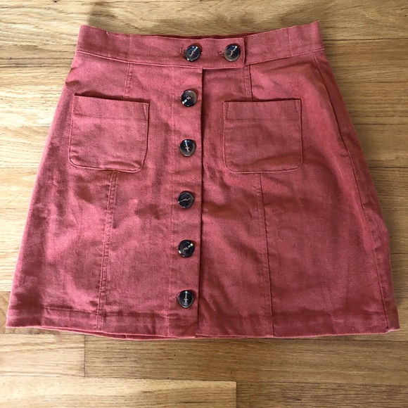 Idem Ditto Faux Suede Miniskirt - Picture 1 of 4